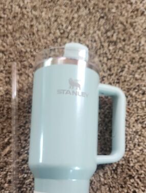 Stanley Mint Blue Travel Mug with Handle